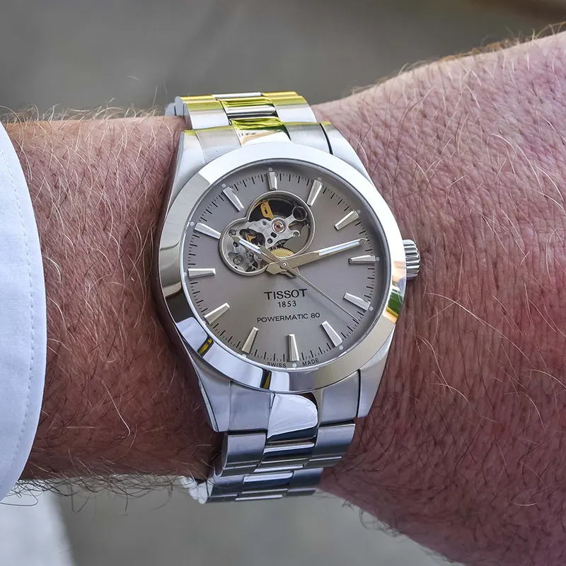 Tissot Gentleman Powermatic 80 Gray Dial Men's Watch- T127.407.11.081.00